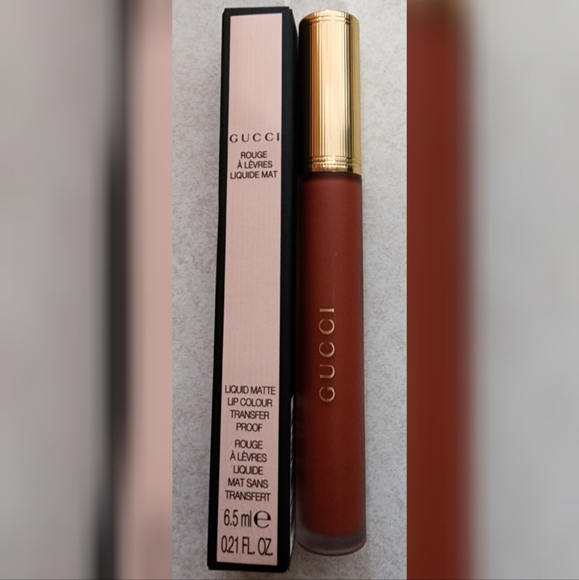 Gucci's Rouge à Lèvres Liquid Matte Lipstick 505 Janet Rust New - Picture 9 of 12